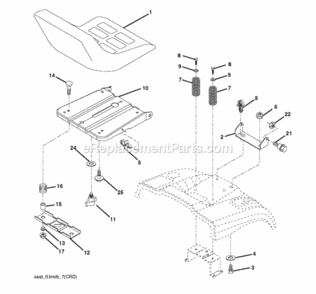 Page I Diagram and Parts List for P185107HRB 2010-09 Husqvarna Lawn Tractor