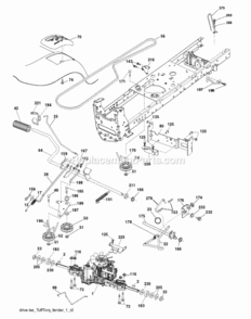 Page C Diagram and Parts List for P185117H 2010-09 Husqvarna Lawn Tractor