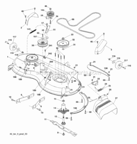 Page F Diagram and Parts List for P185117H 2010-09 Husqvarna Lawn Tractor