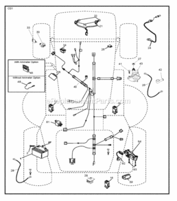 Electrical Diagram and Parts List for P200107HRB 2010-09 Husqvarna Lawn Tractor