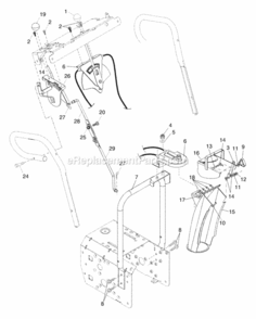 Control_PanelDischarge_Chute Diagram and Parts List for P524ESA 2002 Husqvarna Snow Blower