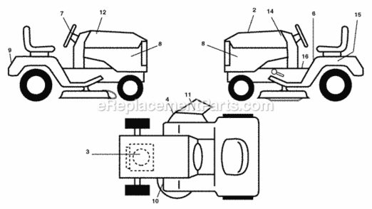 Page B Diagram and Parts List for PB185H42LT 2006 Husqvarna Lawn Tractor