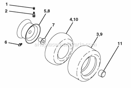 Page J Diagram and Parts List for PB185H42LT 2006-01 Husqvarna Lawn Tractor