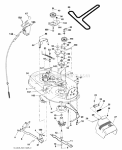 Page F Diagram and Parts List for PB185H42LT 2006-01 Husqvarna Lawn Tractor