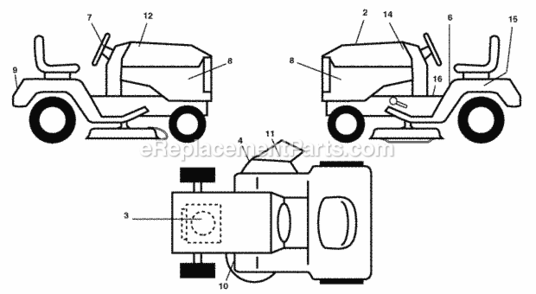 Page B Diagram and Parts List for PB18H42LT 2006-03 Husqvarna Lawn Tractor