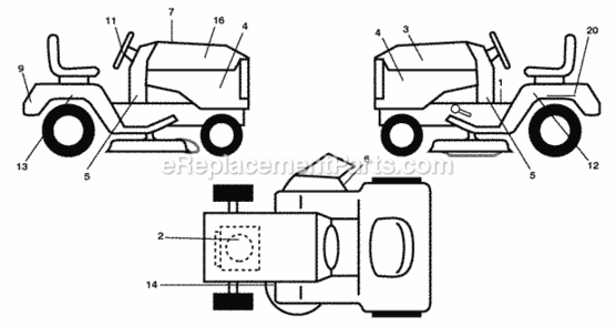 Page B Diagram and Parts List for PB19542LT 2008-04 - 96042003402 Poulan Lawn Tractor