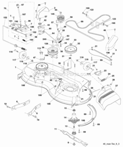 Page F Diagram and Parts List for PB19546LT 2008-02 Husqvarna Lawn Tractor