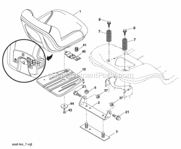 Page H Diagram and Parts List for PB19546LT 2008-02 Husqvarna Lawn Tractor