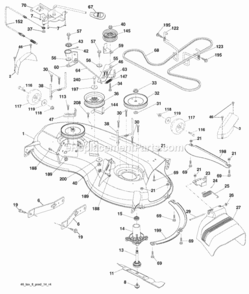 Page F Diagram and Parts List for PB19546LT 2008-11 Husqvarna Lawn Tractor