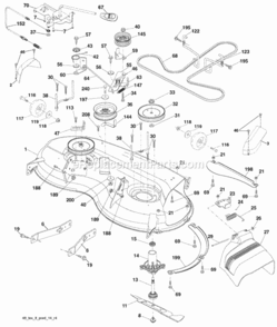 Page F Diagram and Parts List for PB19546LT 2008-12 Husqvarna Lawn Tractor