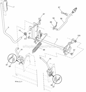 Page G Diagram and Parts List for PB19546LT 2008-12 Husqvarna Lawn Tractor