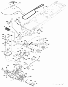 Page C Diagram and Parts List for PB19546LT 2009-12 Husqvarna Lawn Tractor