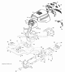 Page A Diagram and Parts List for PB195H42LT 2006-12 Husqvarna Lawn Tractor