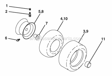 Page J Diagram and Parts List for PB195H42LT 2006-12 Husqvarna Lawn Tractor