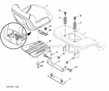 Page H Diagram and Parts List for PB195H42LT 2006-12 Husqvarna Lawn Tractor