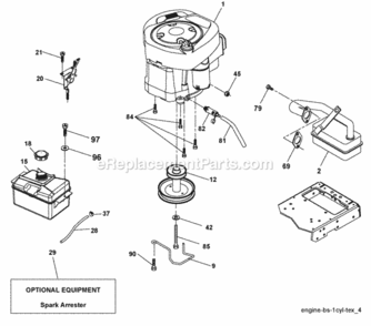 Page E Diagram and Parts List for PB195H42LT 2008-01 Husqvarna Lawn Tractor