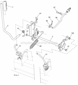 Page G Diagram and Parts List for PB195H42LT 2008-01 Husqvarna Lawn Tractor