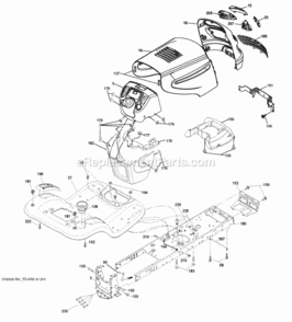 Page A Diagram and Parts List for PB195H42LT 96042003600 Poulan Lawn Tractor