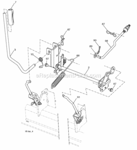 Page G Diagram and Parts List for PB195H42LT 96042003600 Poulan Lawn Tractor