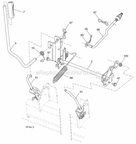 Page G Diagram and Parts List for PB195H42LT 2008-10 Husqvarna Lawn Tractor