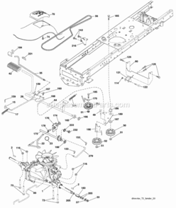 Page C Diagram and Parts List for PB195H42LT 2009-08 Husqvarna Lawn Tractor