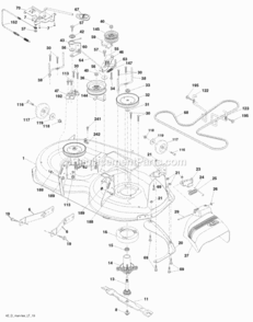Page F Diagram and Parts List for PB195H42LT 2009-09 Husqvarna Lawn Tractor
