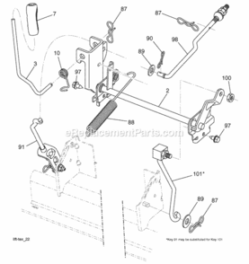 Page G Diagram and Parts List for PB195H42LT 2009-10 Husqvarna Lawn Tractor