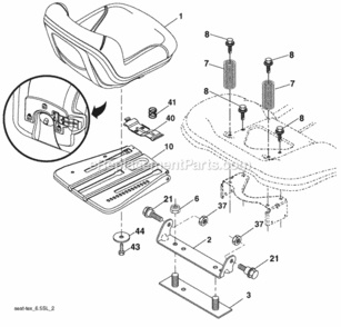 Page H Diagram and Parts List for PB195H42LT 2009-10 Husqvarna Lawn Tractor