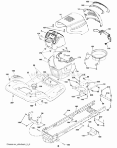 Page A Diagram and Parts List for PB195H42LT 2010-05 Husqvarna Lawn Tractor