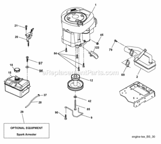 Page E Diagram and Parts List for PB195H42LT 2010-05 Husqvarna Lawn Tractor