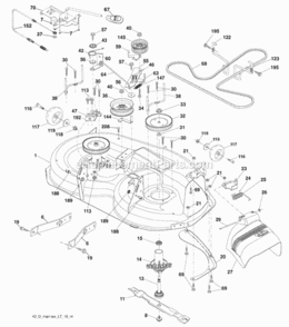 Page F Diagram and Parts List for PB195H42LT 2010-05 Husqvarna Lawn Tractor