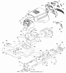 Page A Diagram and Parts List for PB195H46YTX 2008-04 Husqvarna Lawn Tractor