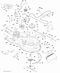 Page F Diagram and Parts List for PB195H46YTX 2008-04 Husqvarna Lawn Tractor