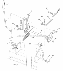 Page G Diagram and Parts List for PB195H46YTX 2008-04 Husqvarna Lawn Tractor