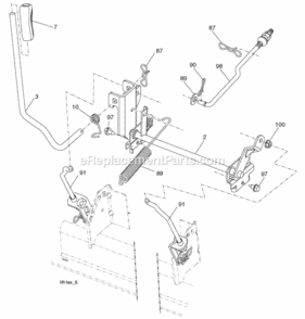 Page G Diagram and Parts List for PB195H46YT 2008-01 Husqvarna Lawn Tractor