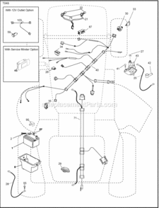 Page D Diagram and Parts List for PB195H46YT 96042005900 Poulan Lawn Tractor