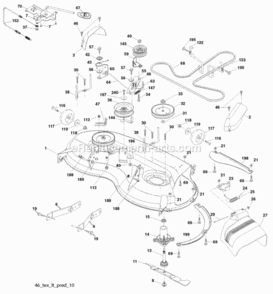 Page F Diagram and Parts List for PB195H46YT 96042005900 Poulan Lawn Tractor