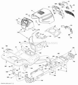Page A Diagram and Parts List for PB195H46YT 2008-12 Husqvarna Lawn Tractor