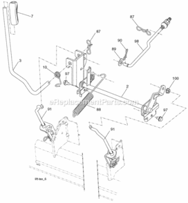 Page G Diagram and Parts List for PB195H46YT 2008-12 Husqvarna Lawn Tractor