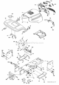Page A Diagram and Parts List for PB19H42YT 2006-05 Husqvarna Lawn Tractor