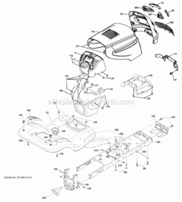Page A Diagram and Parts List for PB20H42LT 2008-03 Husqvarna Lawn Tractor