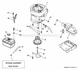 Page E Diagram and Parts List for PB20H42LT 2008-03 Husqvarna Lawn Tractor