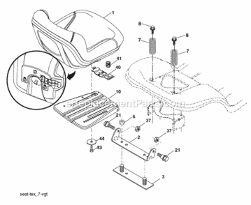 Page H Diagram and Parts List for PB20H42LT 2008-03 Husqvarna Lawn Tractor