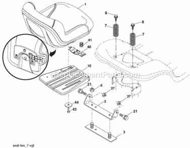 Page H Diagram and Parts List for PB20H46LT 96042004201 2007-01 Husqvarna Lawn Tractor