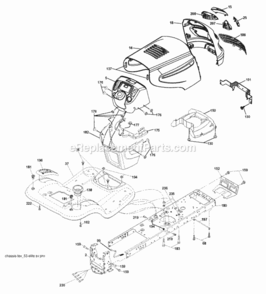 Page A Diagram and Parts List for PB20H46LT 2008-03 Husqvarna Lawn Tractor