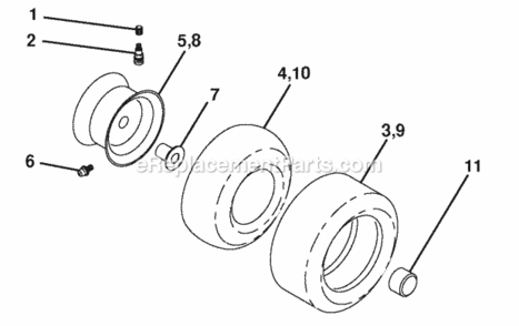 Page J Diagram and Parts List for PB20H46LT 2008-03 Husqvarna Lawn Tractor