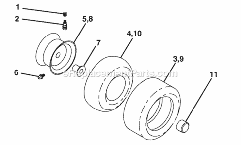 Page J Diagram and Parts List for PB20H46LT 2008-04 Husqvarna Lawn Tractor