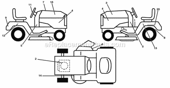 Part Location Diagram of 411274 Husqvarna Manual Operators Eandf