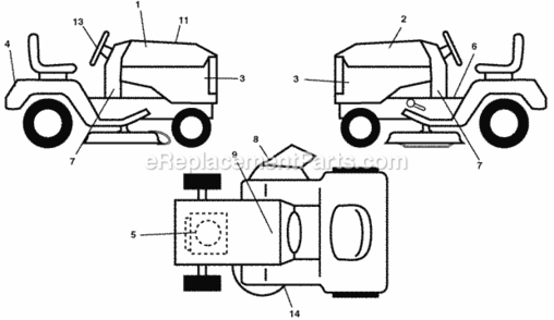 Part Location Diagram of 404158 Husqvarna Decal, Lower Dash