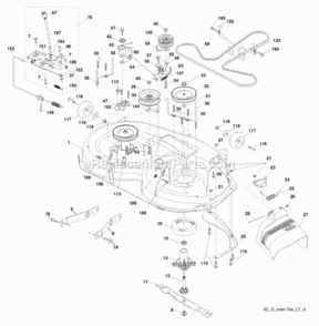 Page F Diagram and Parts List for PB22H42YT 2006-01 Husqvarna Lawn Tractor